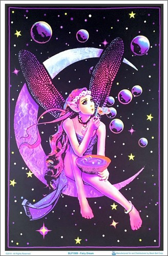 Fairy dream blacklight poster - fairy,